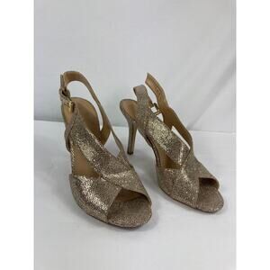 MICHAEL Michael Kors Becky Glitter Heel Sandal Size 9